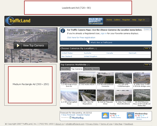 TrafficLand Ads Screenshot